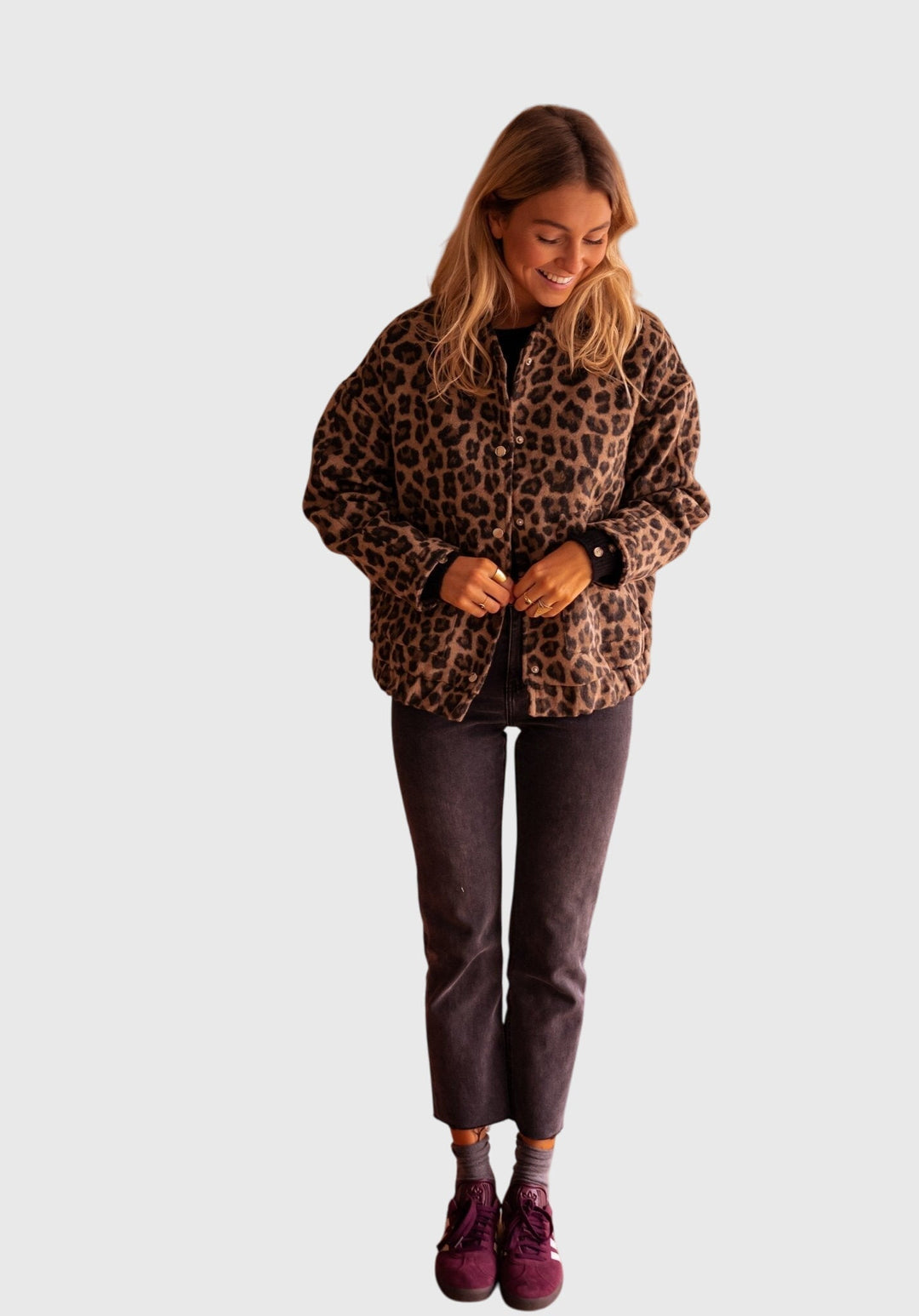 Hanna | Damen Winterjacke mit Leopardenmuster - Elle Zürich