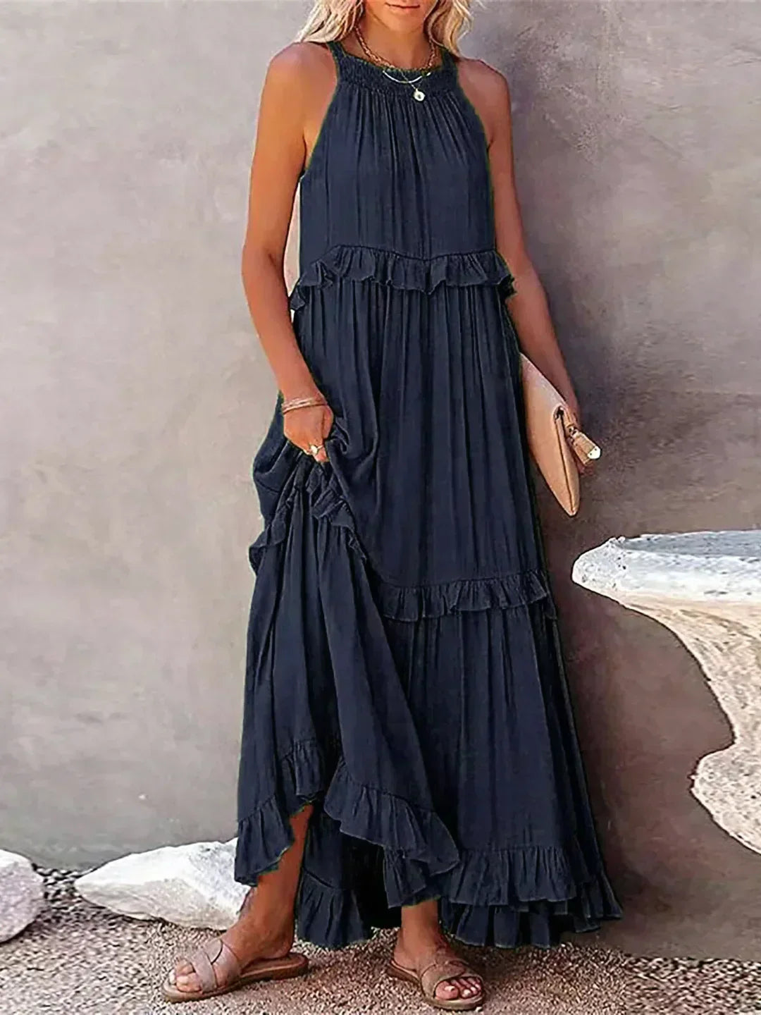 Viola | Elegantes Maxi-Sommerkleid - Elle Zürich