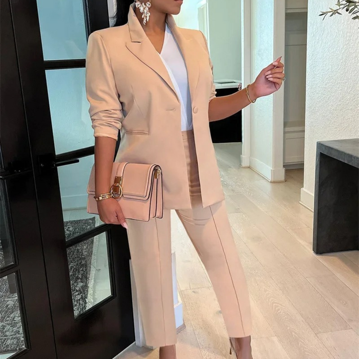 Nadine | Damen Eleganter Zweiteiliger Business Hosenanzug - Elle Zürich