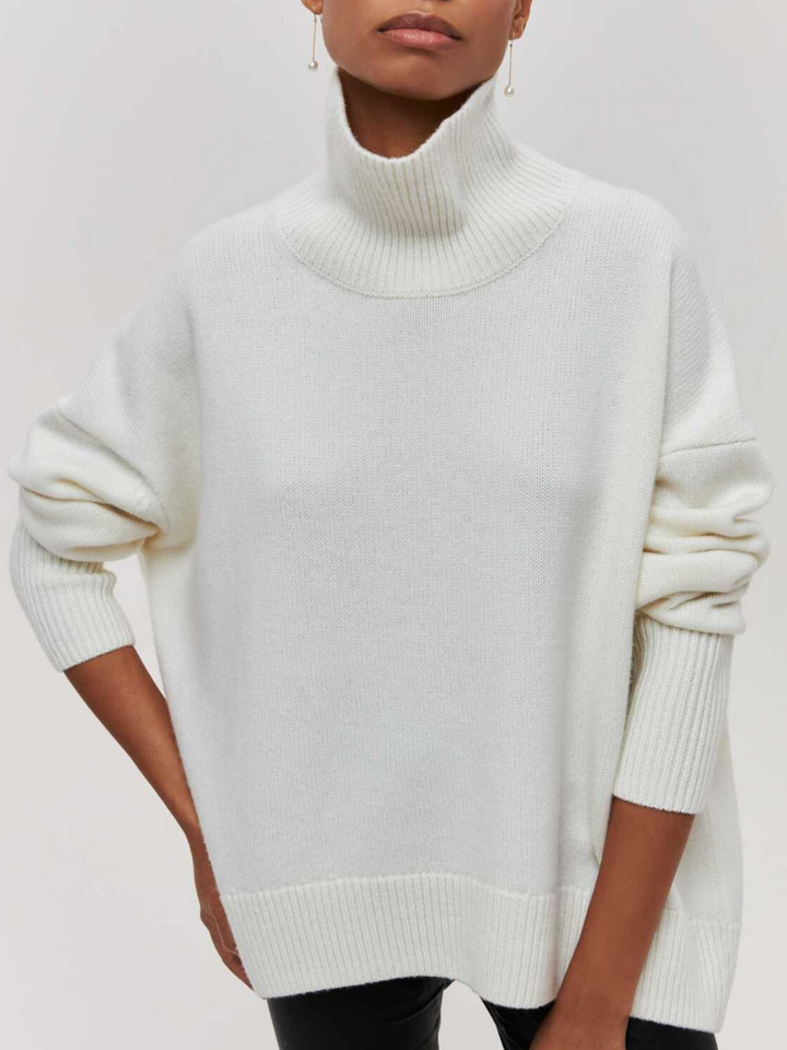 Emma | Damen Oversize Rollkragen Winter Strickpullover - Elle Zürich