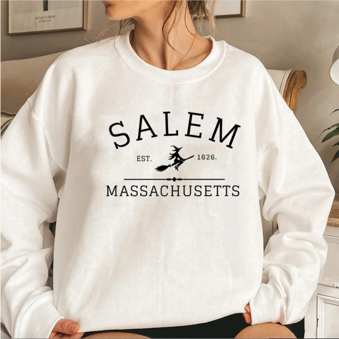 Beatrice | Damen Winter-Sweatshirt mit Hexenmotiv - Elle Zürich