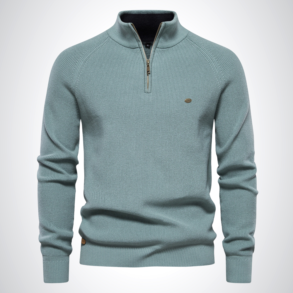 Aiden | Baumwoll-Halbreißverschluss-Pullover - Elle Zürich