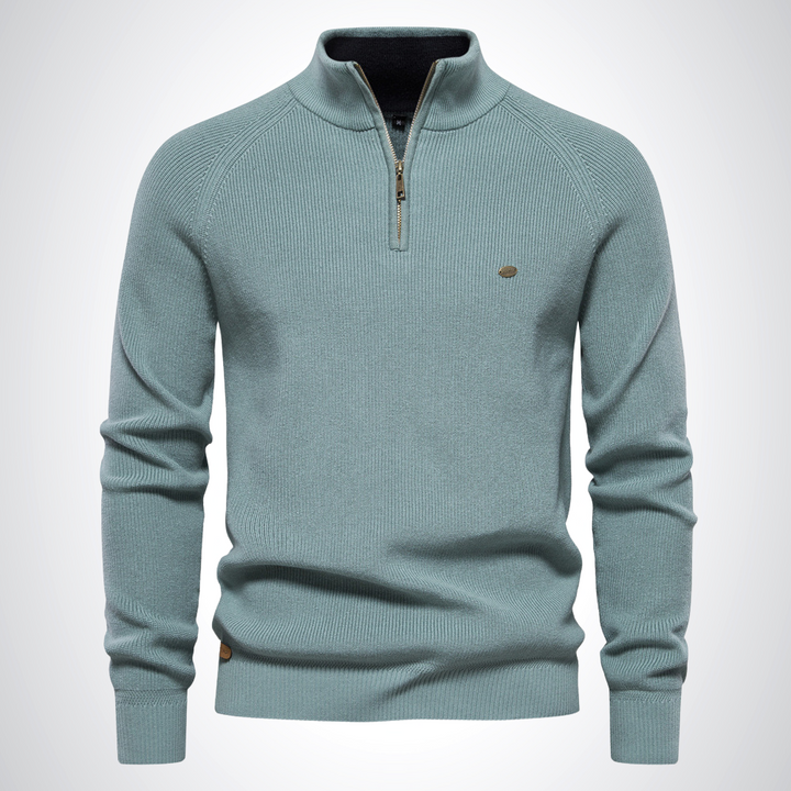 Aiden | Baumwoll-Halbreißverschluss-Pullover - Elle Zürich