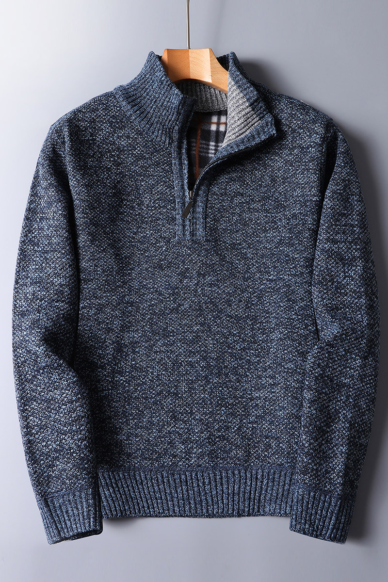 Dominic | Herren Warmer Winterpullover mit Quarter-Zip - Elle Zürich