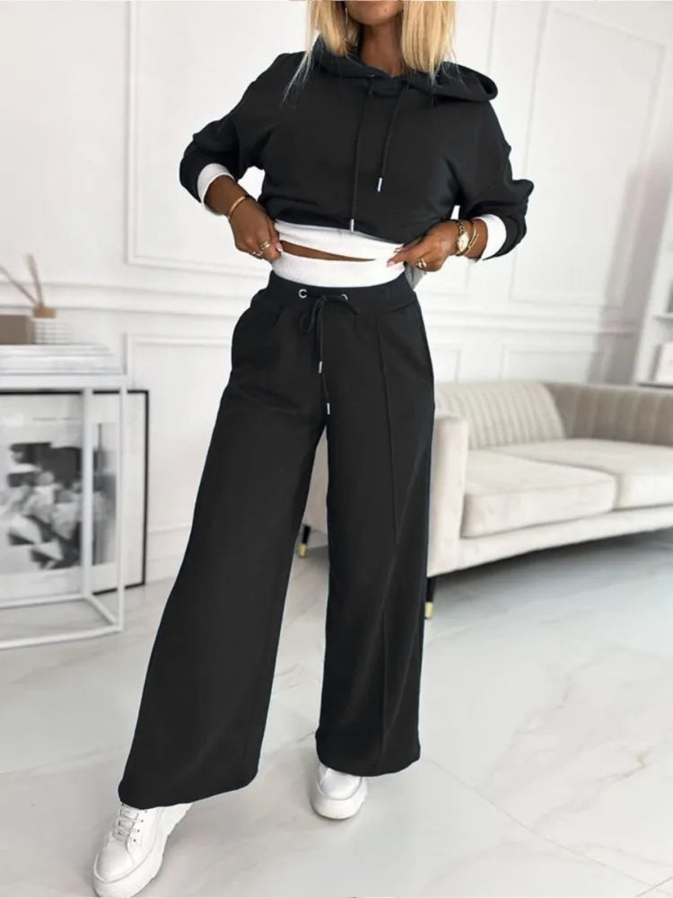 Frieda | Damen Lässiges Zweiteiliges Hoodie Set - Elle Zürich