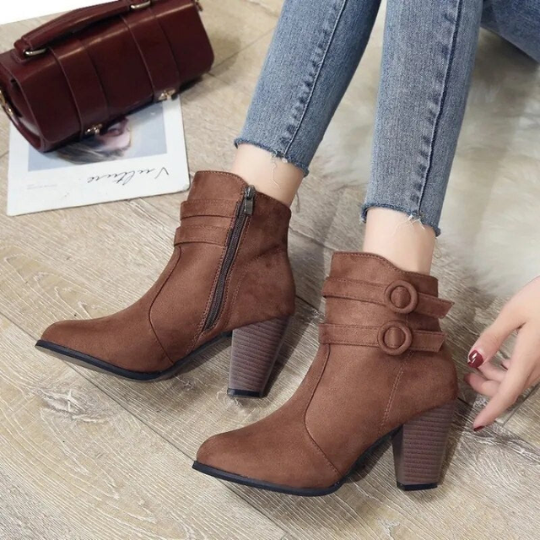 Victoria | Damen Elegante Kurze Absatzstiefel