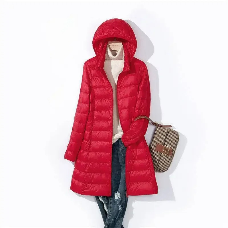Chic Donsjas Met Capuchon Lang Dames - Elle Zürich