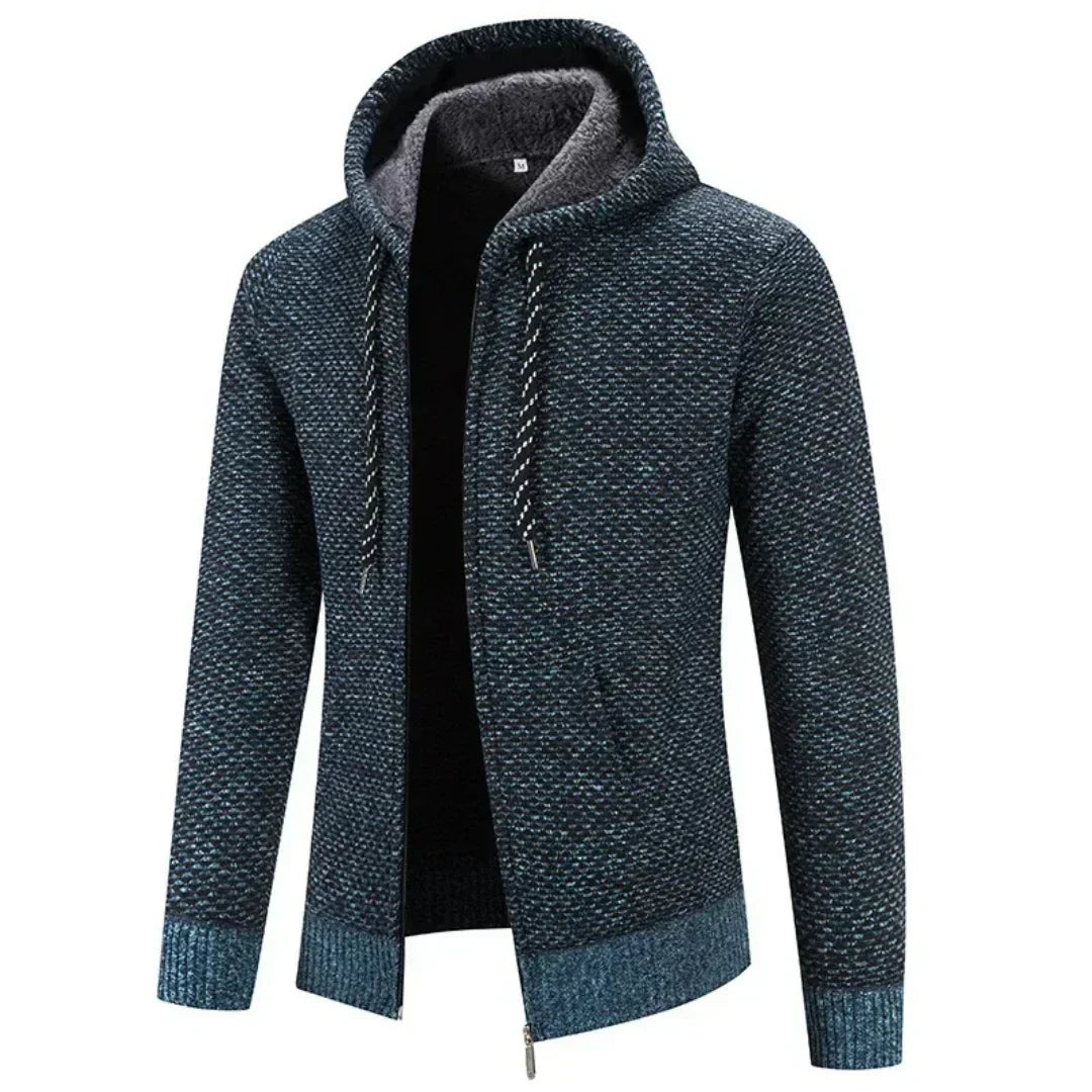 Lucas | Herren Winter Strick Zip-Hoodie Jacke