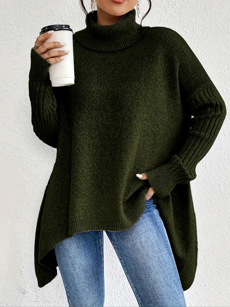 Britney | Damen Oversized Rollkragenpullover für den Winter