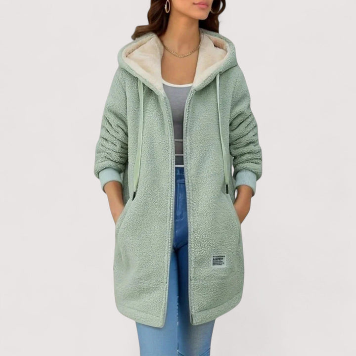 Ella | Damen Winter Fleecejacke mit Kapuze - Elle Zürich