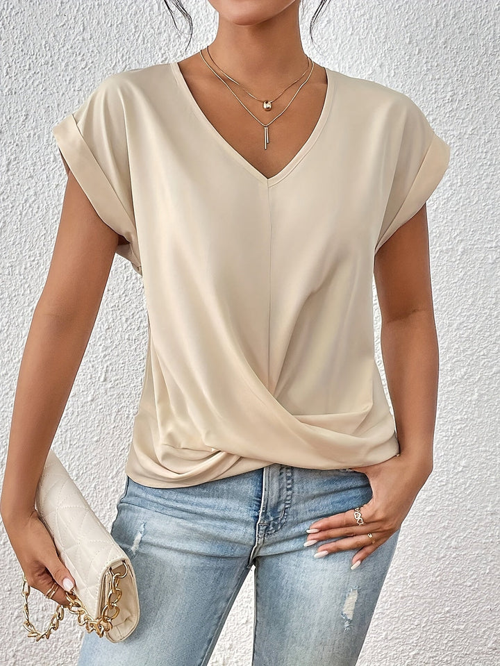 Cleo | Bequemes T-Shirt mit Sweetheart-Ausschnitt für den Alltag - Elle Zürich