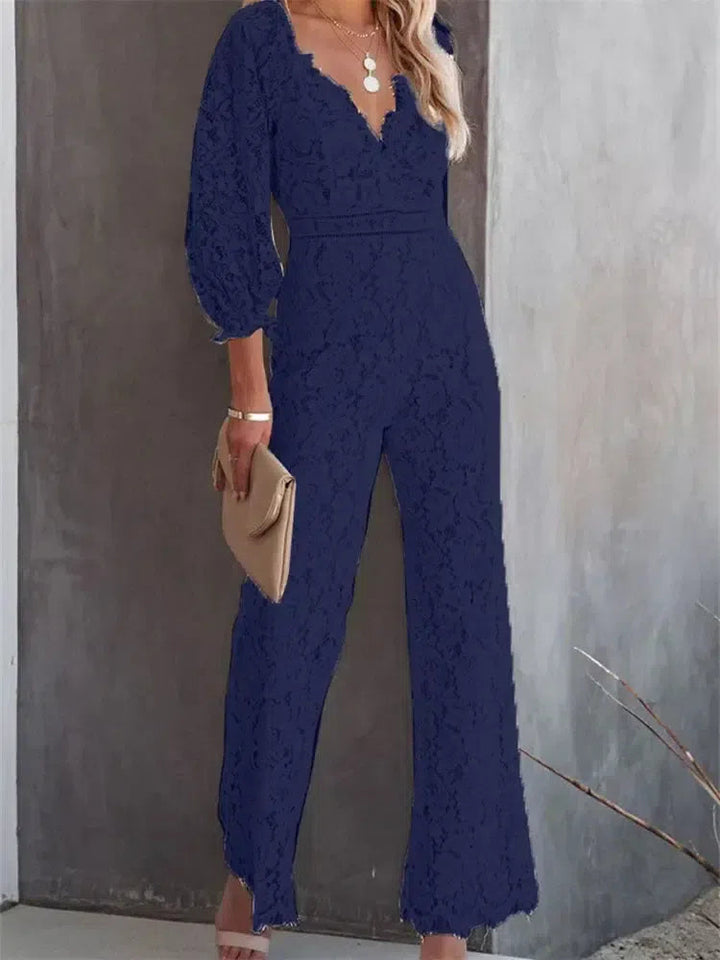 Greta | Eleganter Jumpsuit mit V-Ausschnitt - Elle Zürich