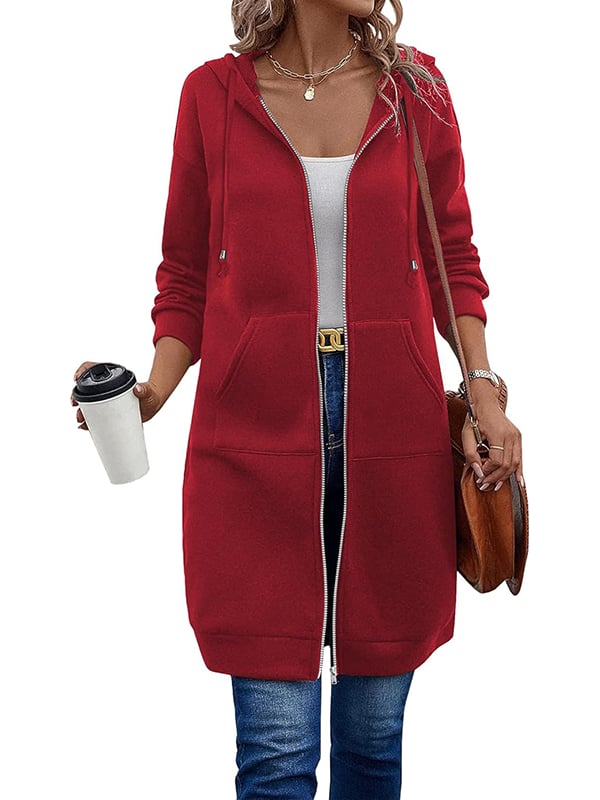 Gabriela | Damen Lange Winterjacke mit Kapuze - Elle Zürich