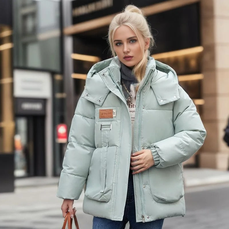 Doris | Damen Winter-Steppjacke mit Kapuze - Elle Zürich