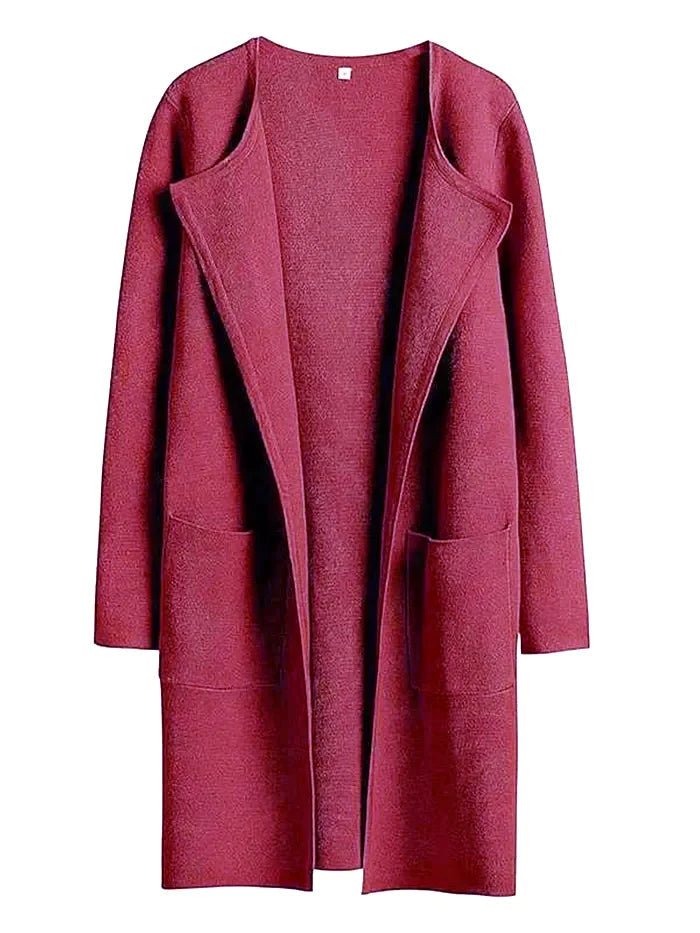 Bettina | Damen Kuschelige Winterstrickjacke mit Taschen - Elle Zürich