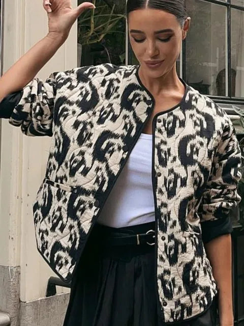 Jacqueline| Frühlingsjacke mit Blumenprint Damen - Elle Zürich