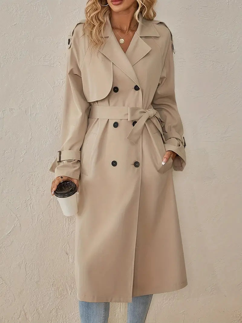 Leonie | Stylischer Langer Trenchcoat Knöpfen - Elle Zürich