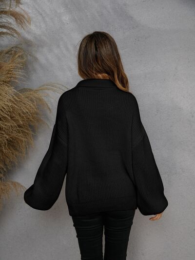 Daniela | Lässiger Halber Reißverschluss Pullover Damen - Elle Zürich