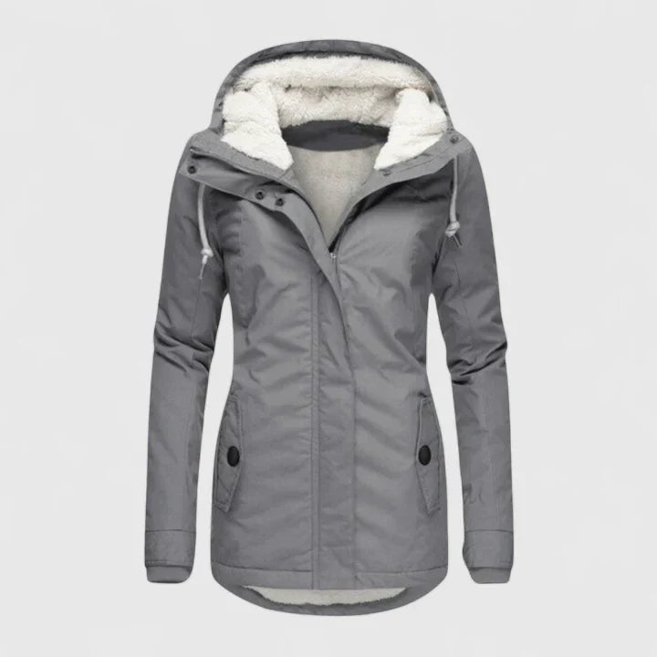 Julia | Damen Winter Parka Jacke mit Fleece-Futter und Kapuze - Elle Zürich