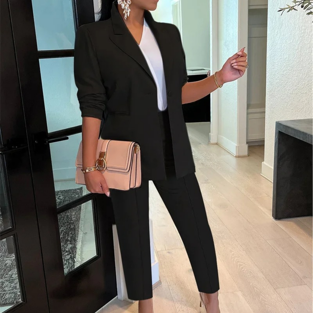 Nadine | Damen Eleganter Zweiteiliger Business Hosenanzug - Elle Zürich
