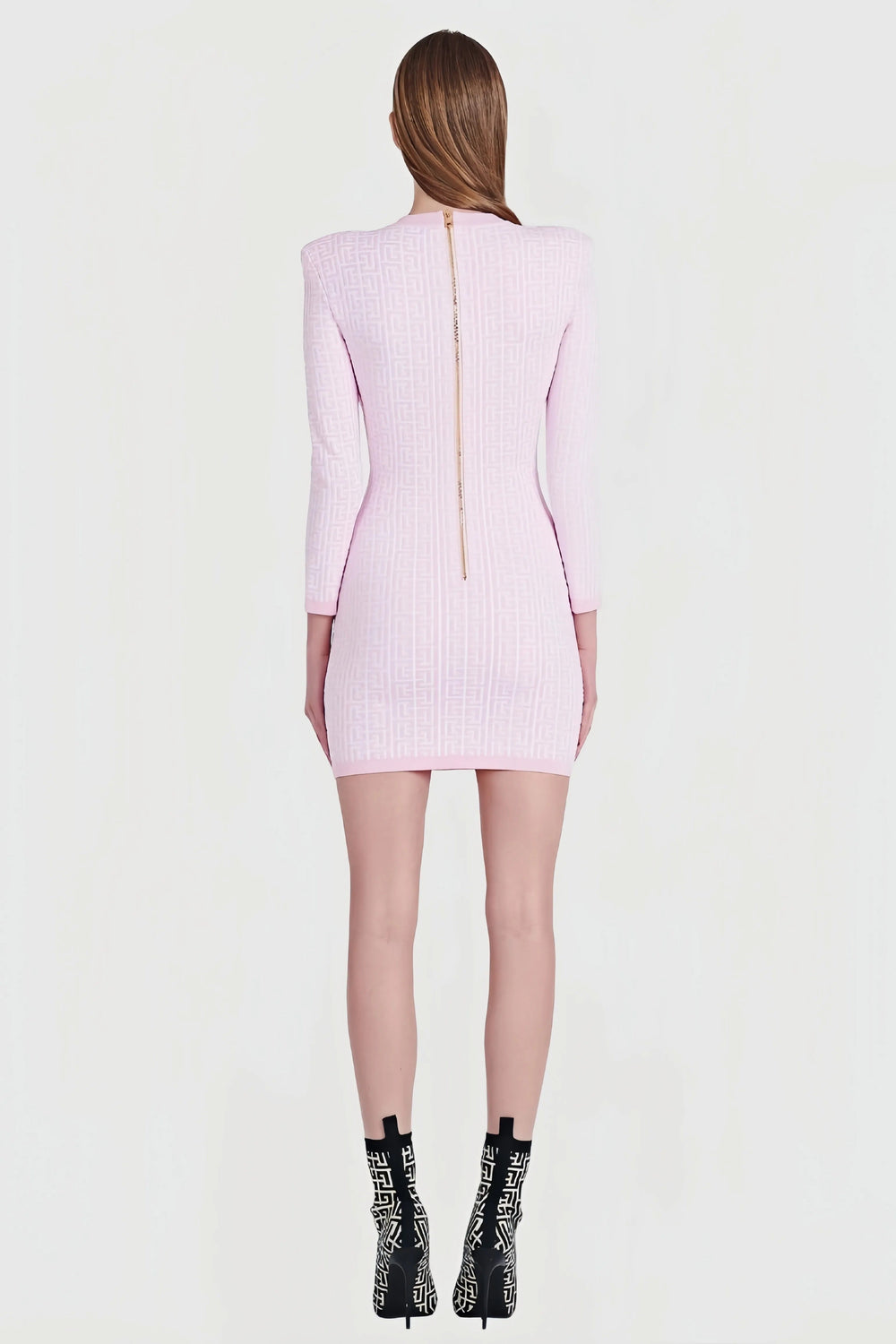 Frieda | Damen Winter Strukturiertes Langarmkleid - Elle Zürich