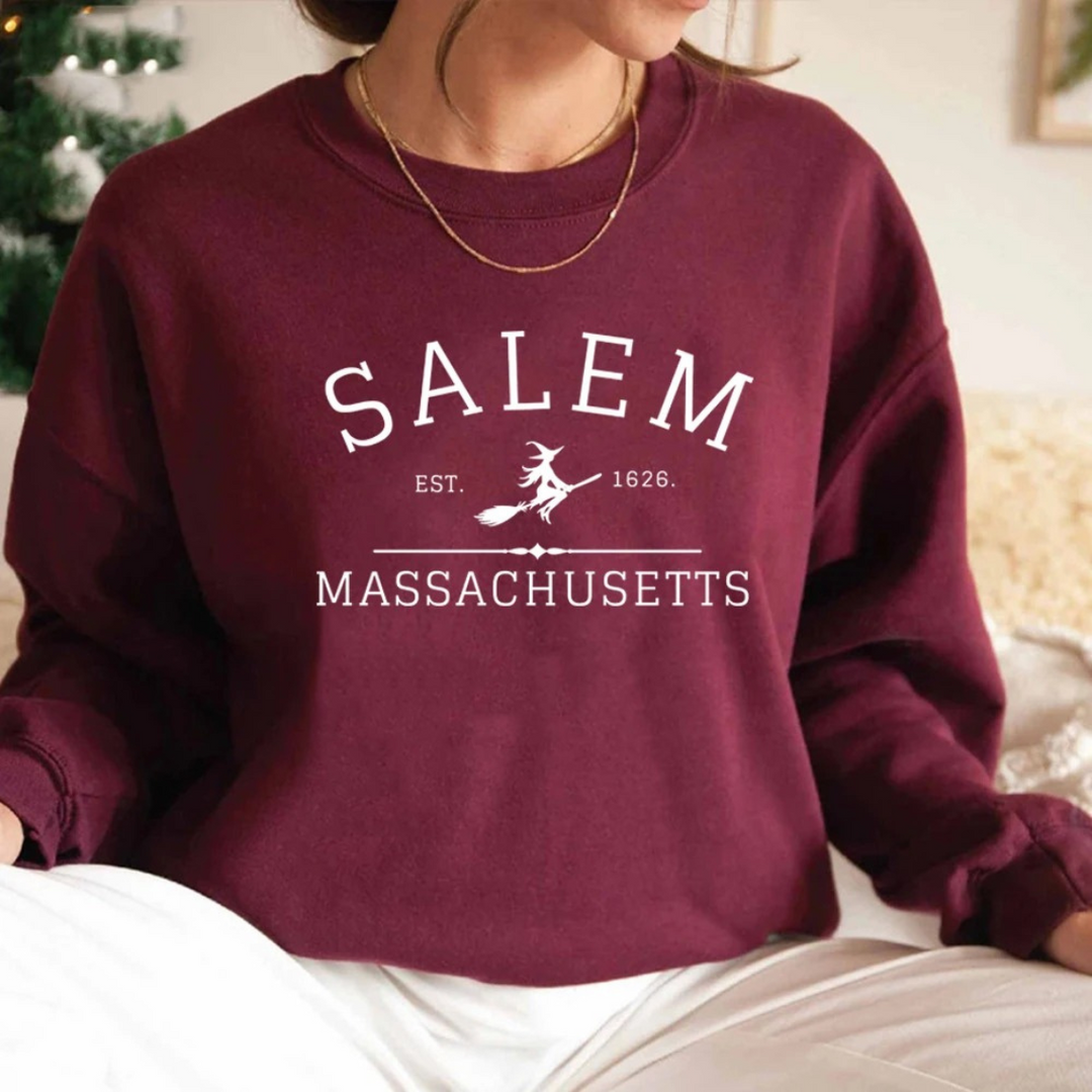 Beatrice | Damen Winter-Sweatshirt mit Hexenmotiv - Elle Zürich