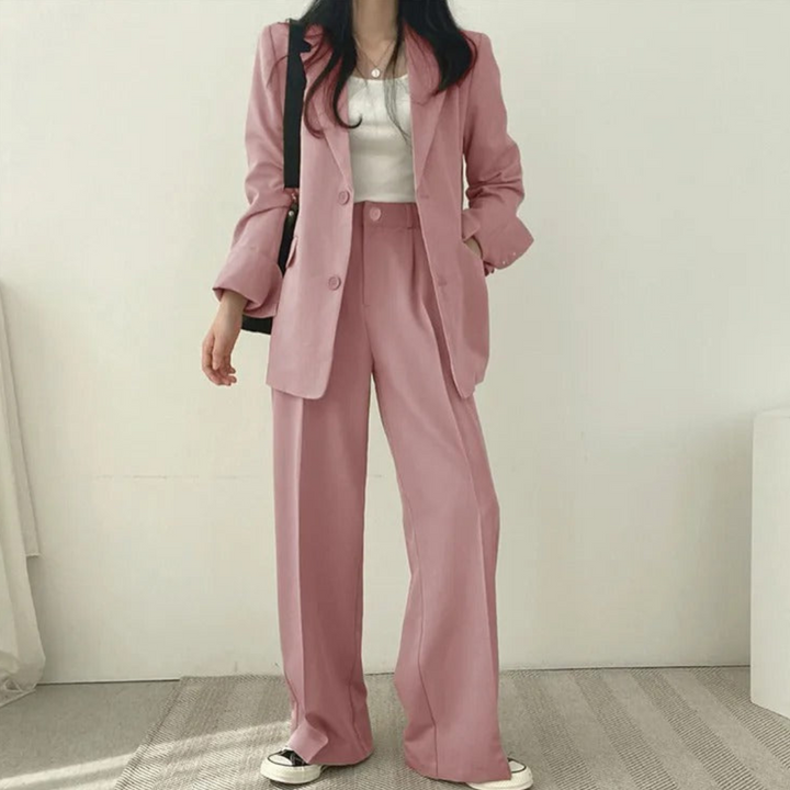 Karin | Damen Oversize Blazer und Hose mit weitem Bein - Elle Zürich