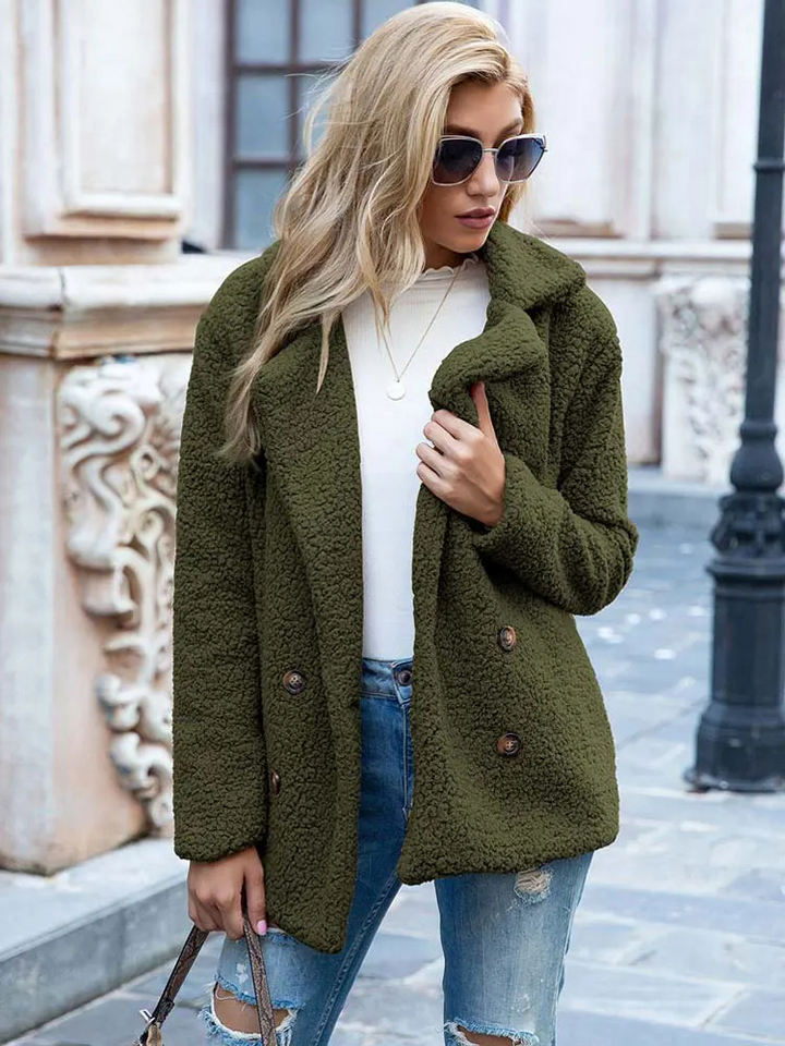 Tanja | Kuscheliger Stylischer Teddy-Jacke Damen - Elle Zürich