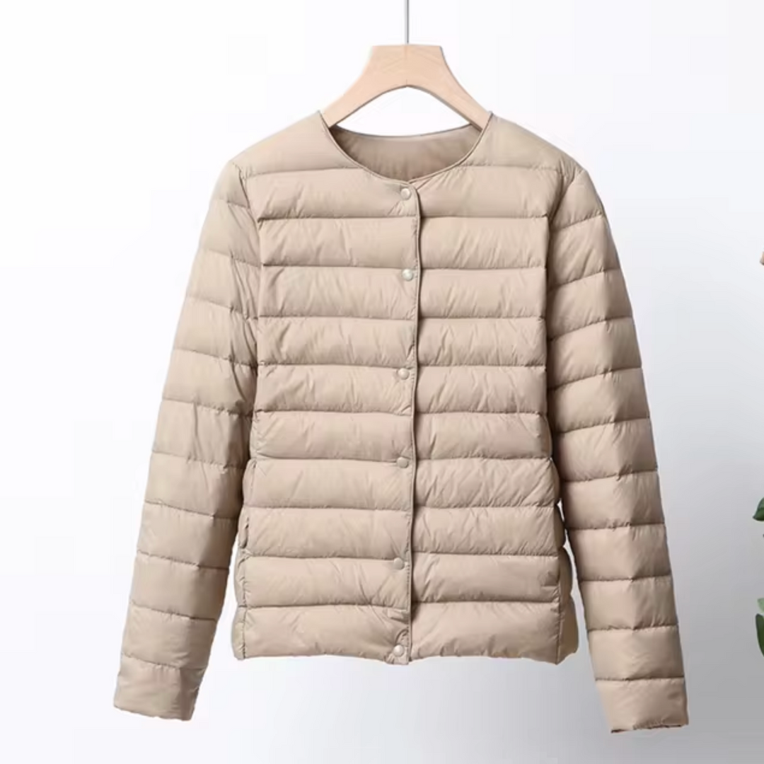 Lara | Damen Ultra Leichte Steppjacke mit Druckknöpfen - Elle Zürich