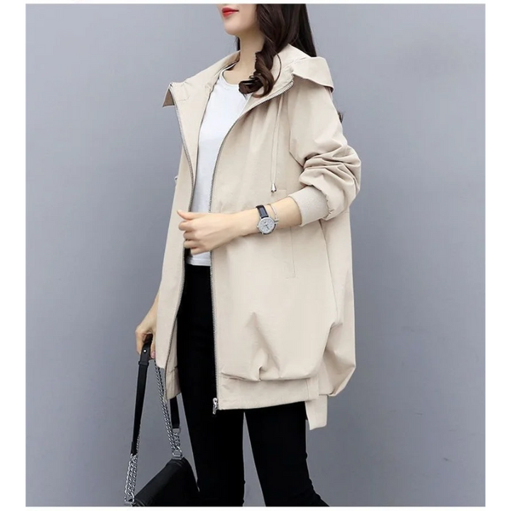 Claudia | Stylischer Trenchcoat mit Kapuze für Damen - Elle Zürich
