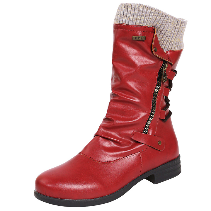 Felicia | Damen Stiefel Mid Calf mit seitlichem Reißverschluss - Elle Zürich