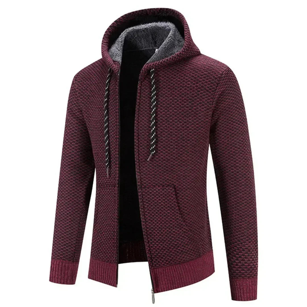 Lucas | Herren Winter Strick Zip-Hoodie Jacke