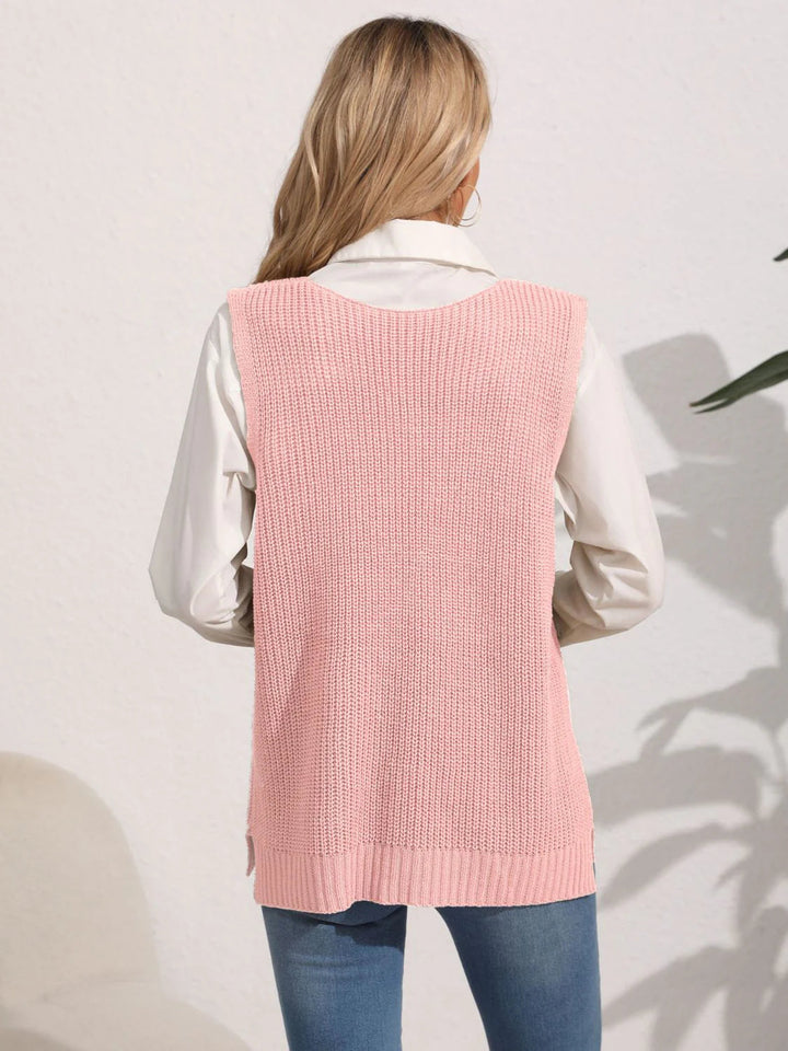 Kathrin | Damen Winter-Pulloverweste mit Perlendetails - Elle Zürich