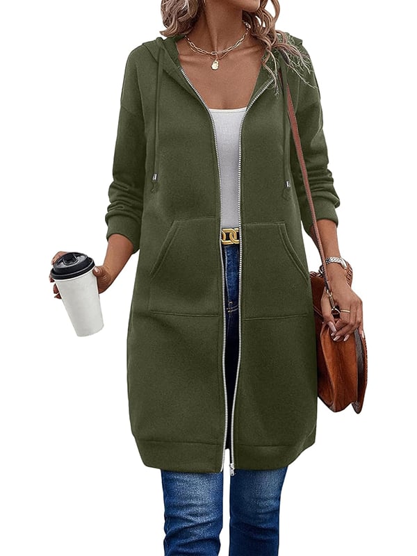 Gabriela | Damen Lange Winterjacke mit Kapuze - Elle Zürich