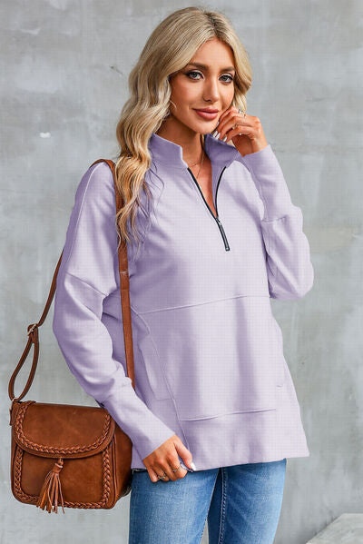 Claudia | Damen Winterstrickpullover mit Reißverschluss und langen Ärmeln - Elle Zürich