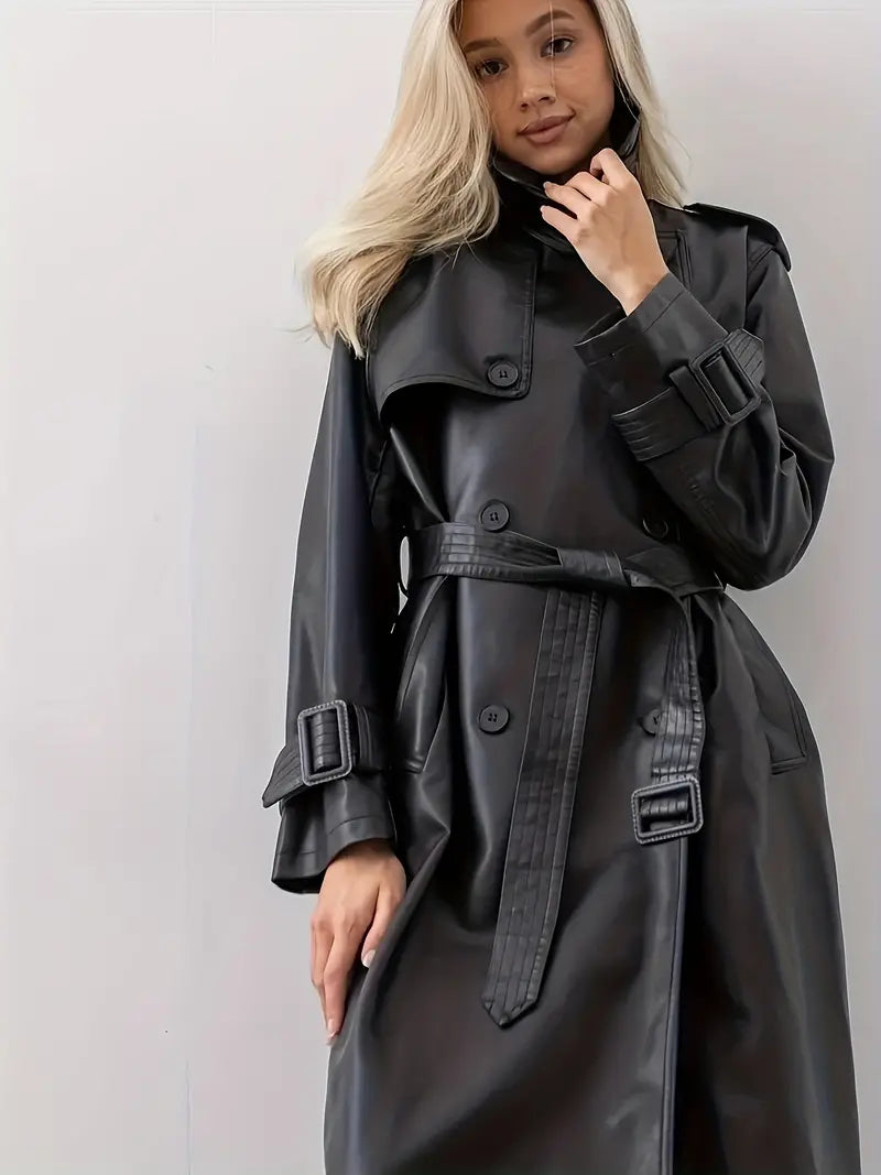Stefanie | Damen Winter Ledertrenchcoat - Elle Zürich