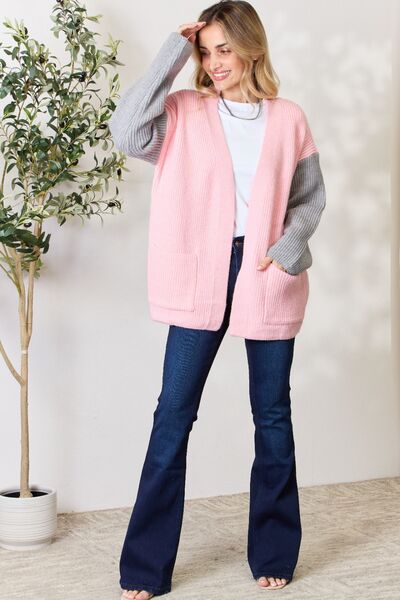 Edith | Damen Winterstrickjacke mit Colorblock-Design - Elle Zürich