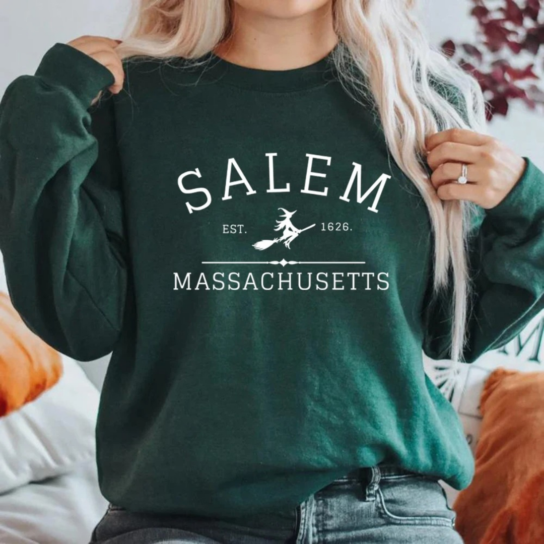 Beatrice | Damen Winter-Sweatshirt mit Hexenmotiv - Elle Zürich