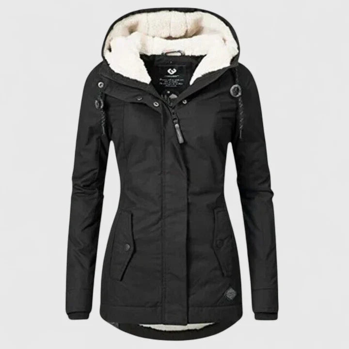 Julia | Damen Winter Parka Jacke mit Fleece-Futter und Kapuze - Elle Zürich