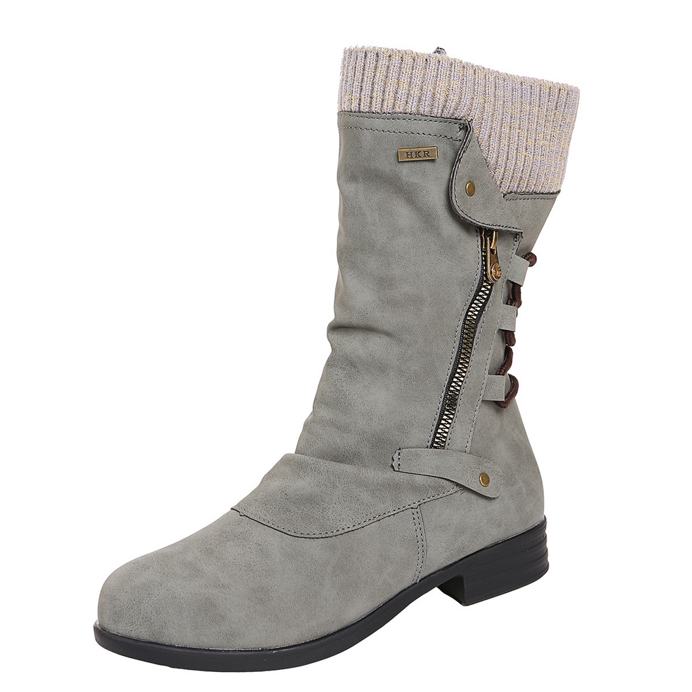 Felicia | Damen Stiefel Mid Calf mit seitlichem Reißverschluss - Elle Zürich
