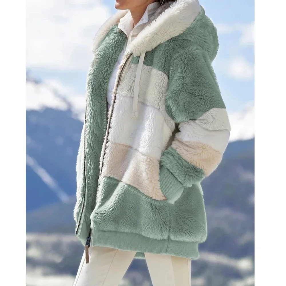 Jana | Kuschelige Teddyjacke mit Kapuze - Elle Zürich