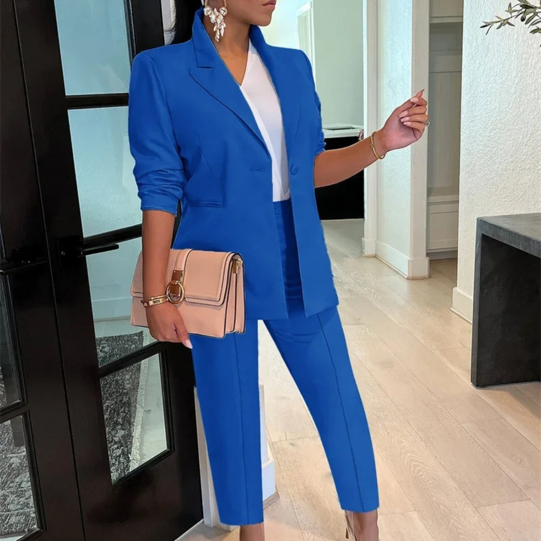 Nadine | Damen Eleganter Zweiteiliger Business Hosenanzug - Elle Zürich