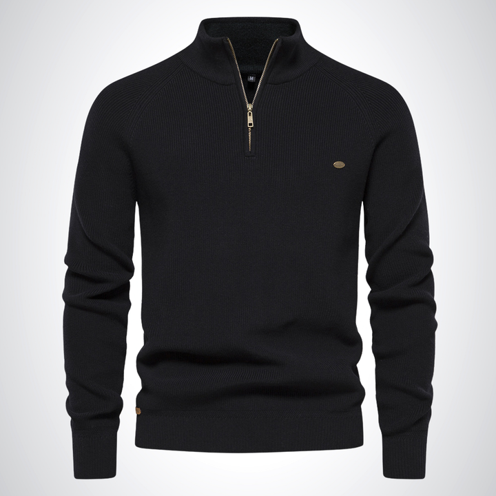 Aiden | Baumwoll-Halbreißverschluss-Pullover - Elle Zürich