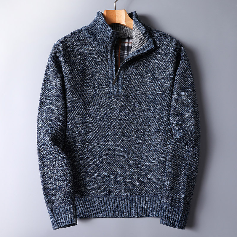 Dominic | Herren Warmer Winterpullover mit Quarter-Zip - Elle Zürich