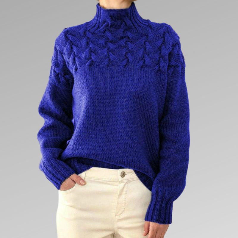 Jana | Damen Zopfmuster Rollkragenpullover - Elle Zürich