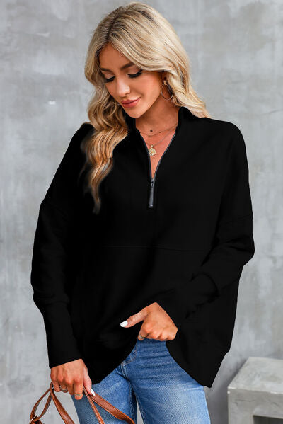 Claudia | Damen Winterstrickpullover mit Reißverschluss und langen Ärmeln - Elle Zürich