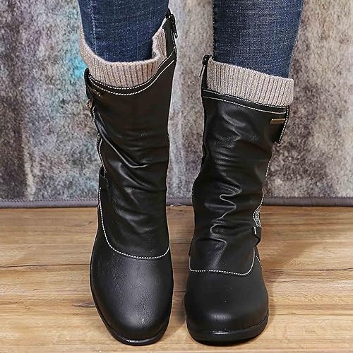 Felicia | Damen Stiefel Mid Calf mit seitlichem Reißverschluss - Elle Zürich