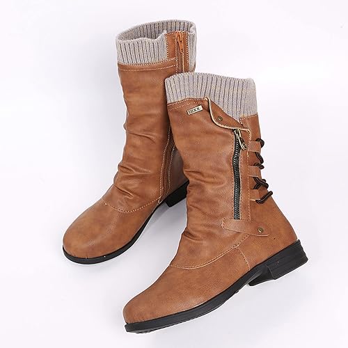 Felicia | Damen Stiefel Mid Calf mit seitlichem Reißverschluss - Elle Zürich