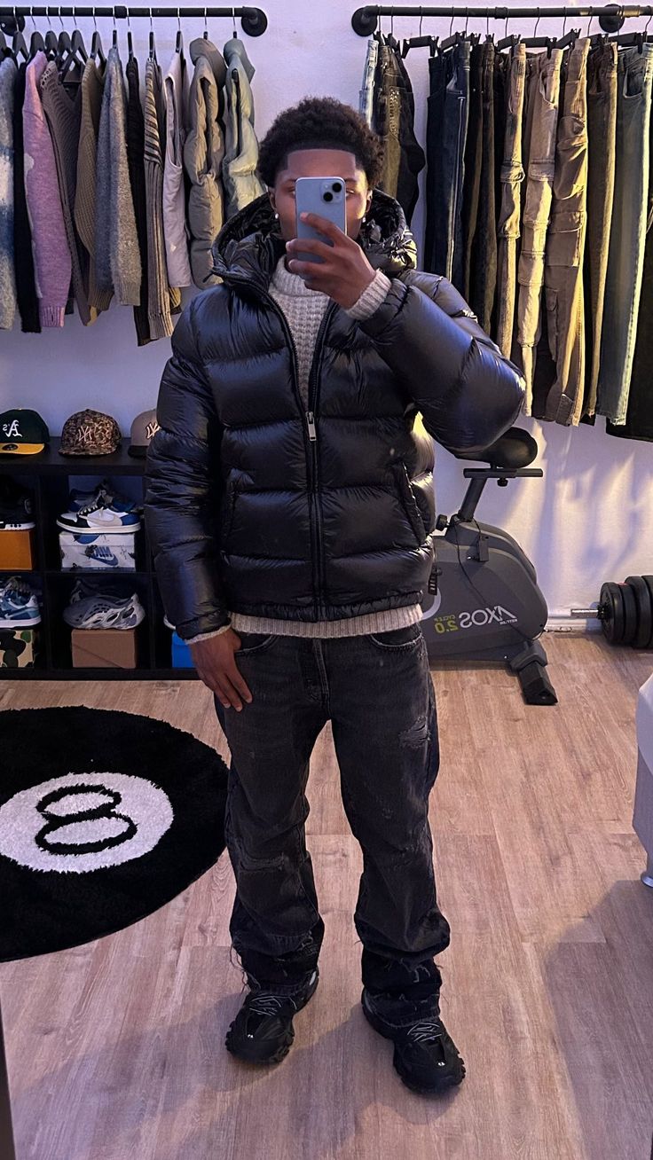 Zacharias | Herren Trendiger Stepp-Puffer Mantel im Winterstil
