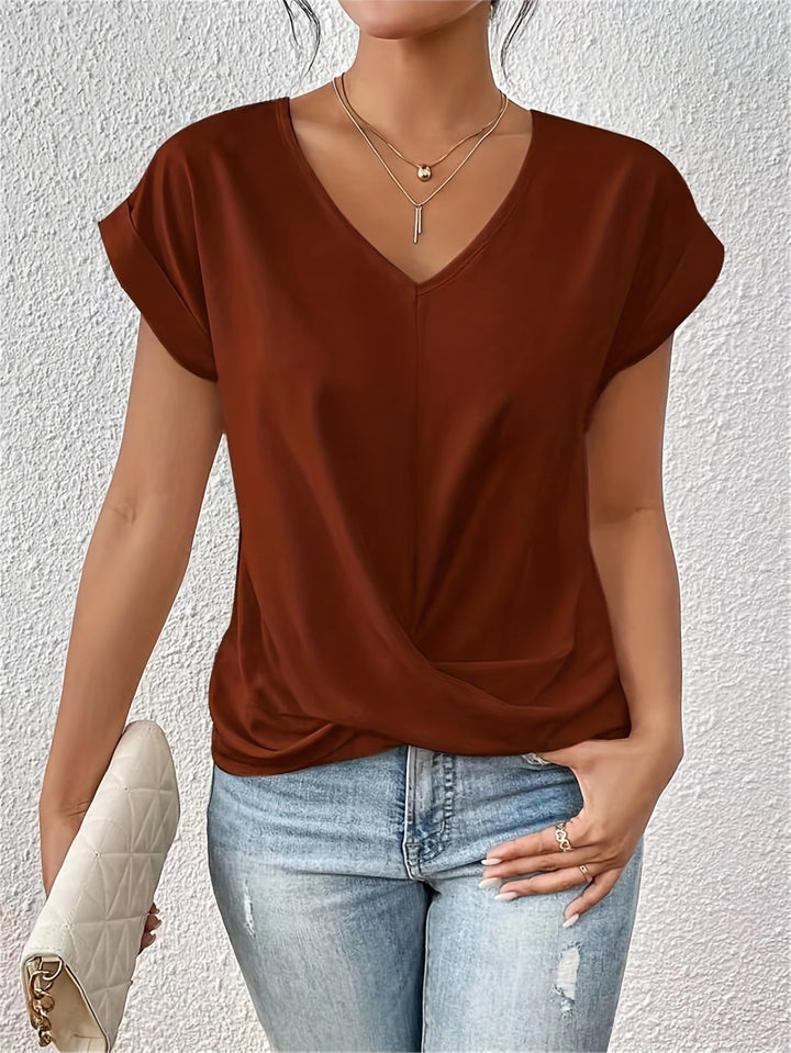 Cleo | Bequemes T-Shirt mit Sweetheart-Ausschnitt für den Alltag - Elle Zürich